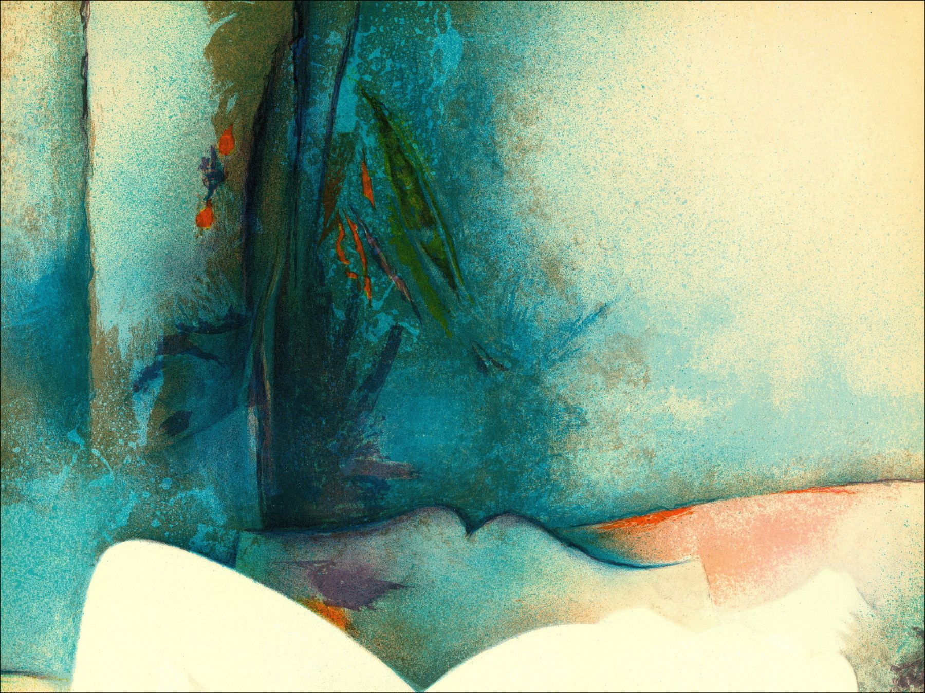 Kaufen Sie nackte Landschaft der Frau Lithographie Original Claude Gaveau  