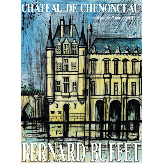 Bernard Buffet, Chenonceau 1993, póster original