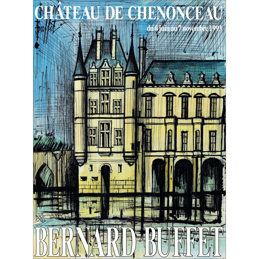 Bernard Buffet, Chenonceau 1993, originele poster