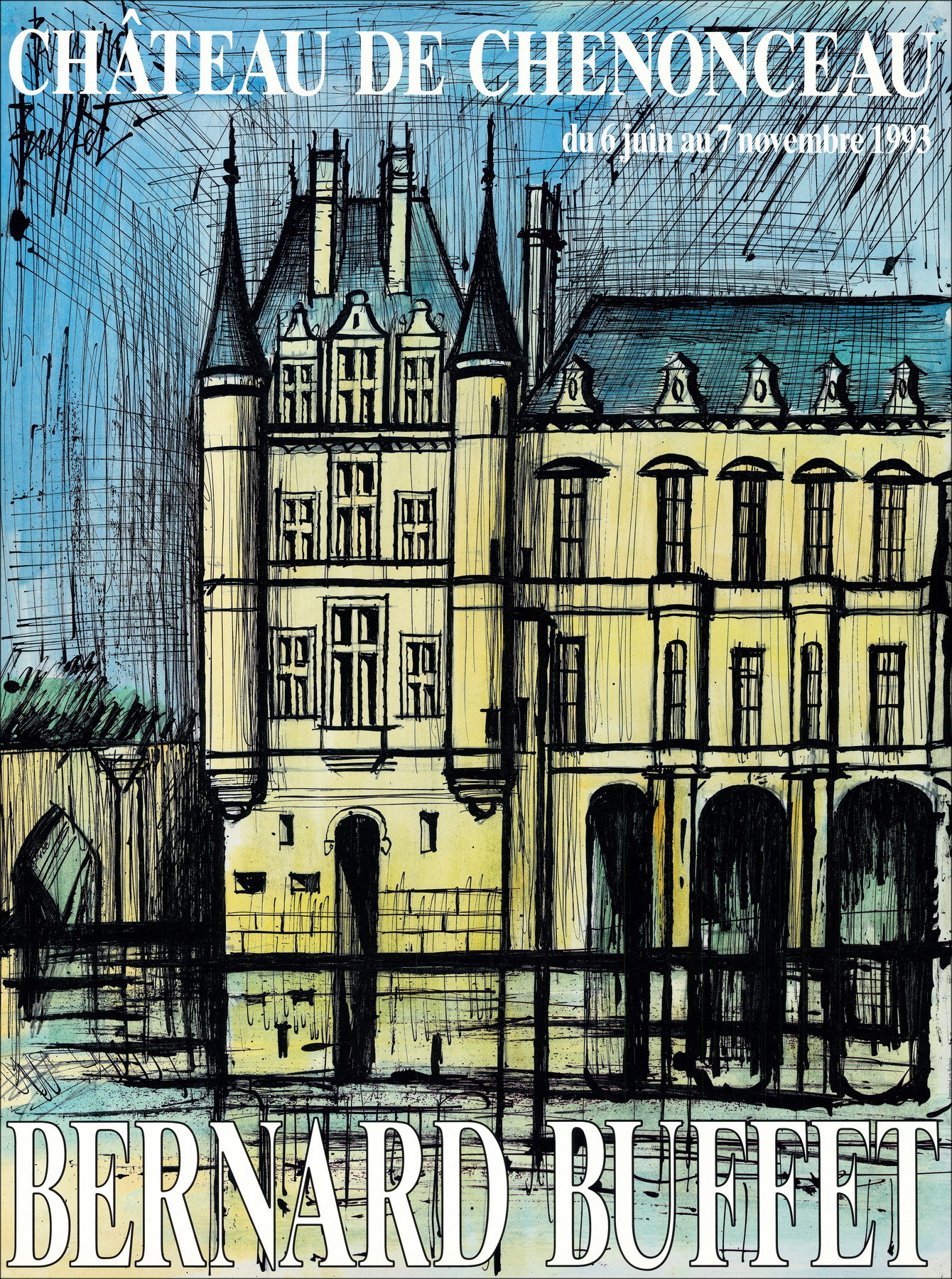 Bernard Buffet, Chenonceau 1993, affiche originale