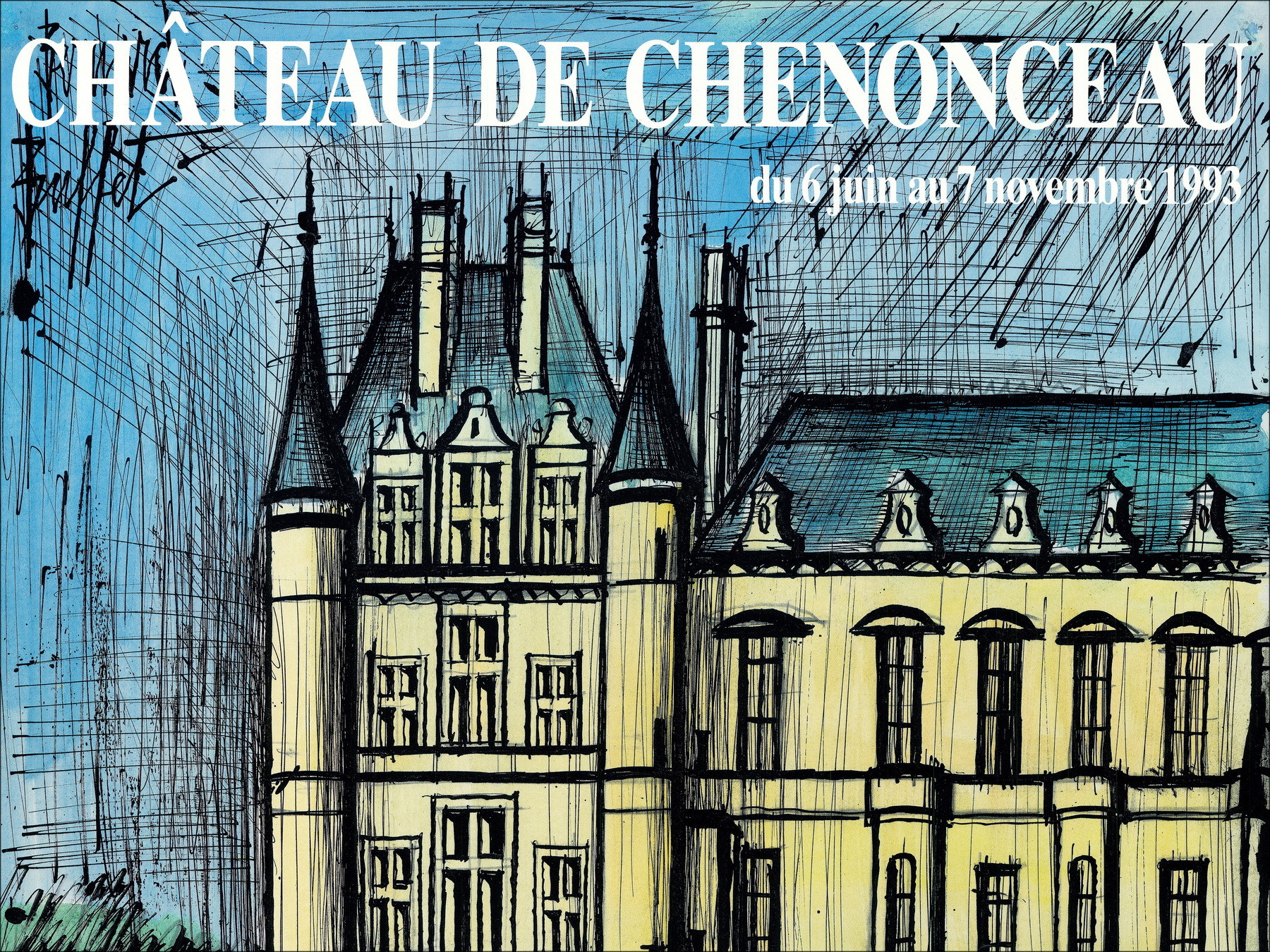 Bernard Buffet, Chenonceau 1993, original poster