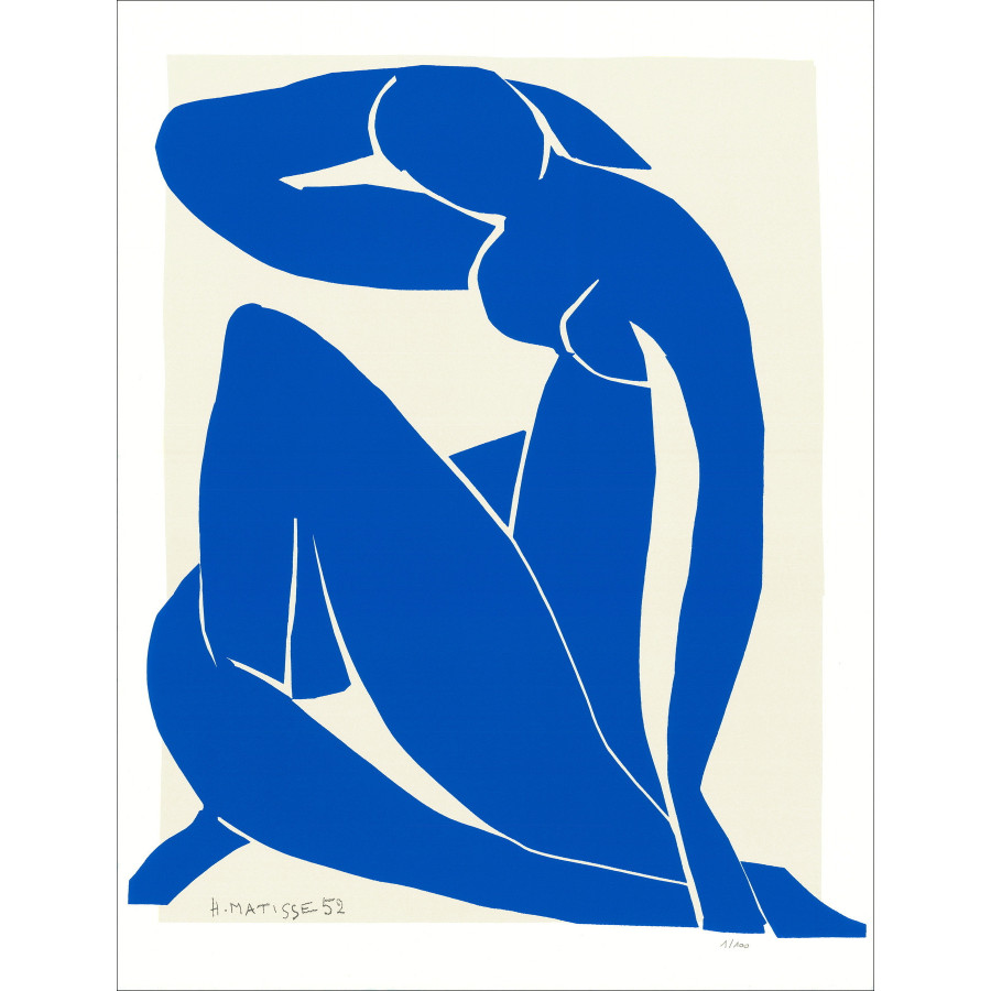 Henri Matisse "Nu Bleu II" serigrafía numerada, edición limitada.