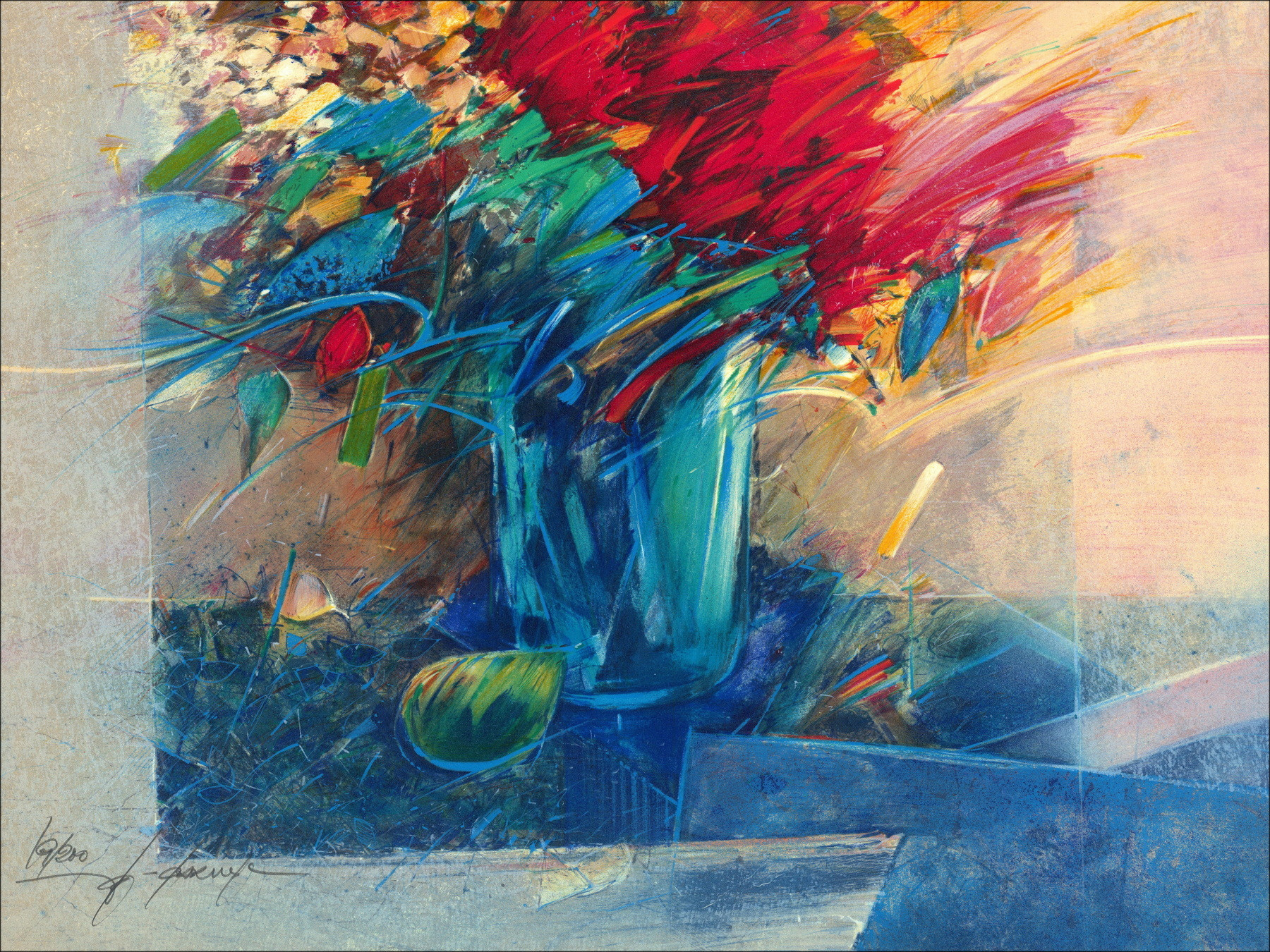 Achat Le bouquet de fleurs Raymond POULET Lithographie Originale