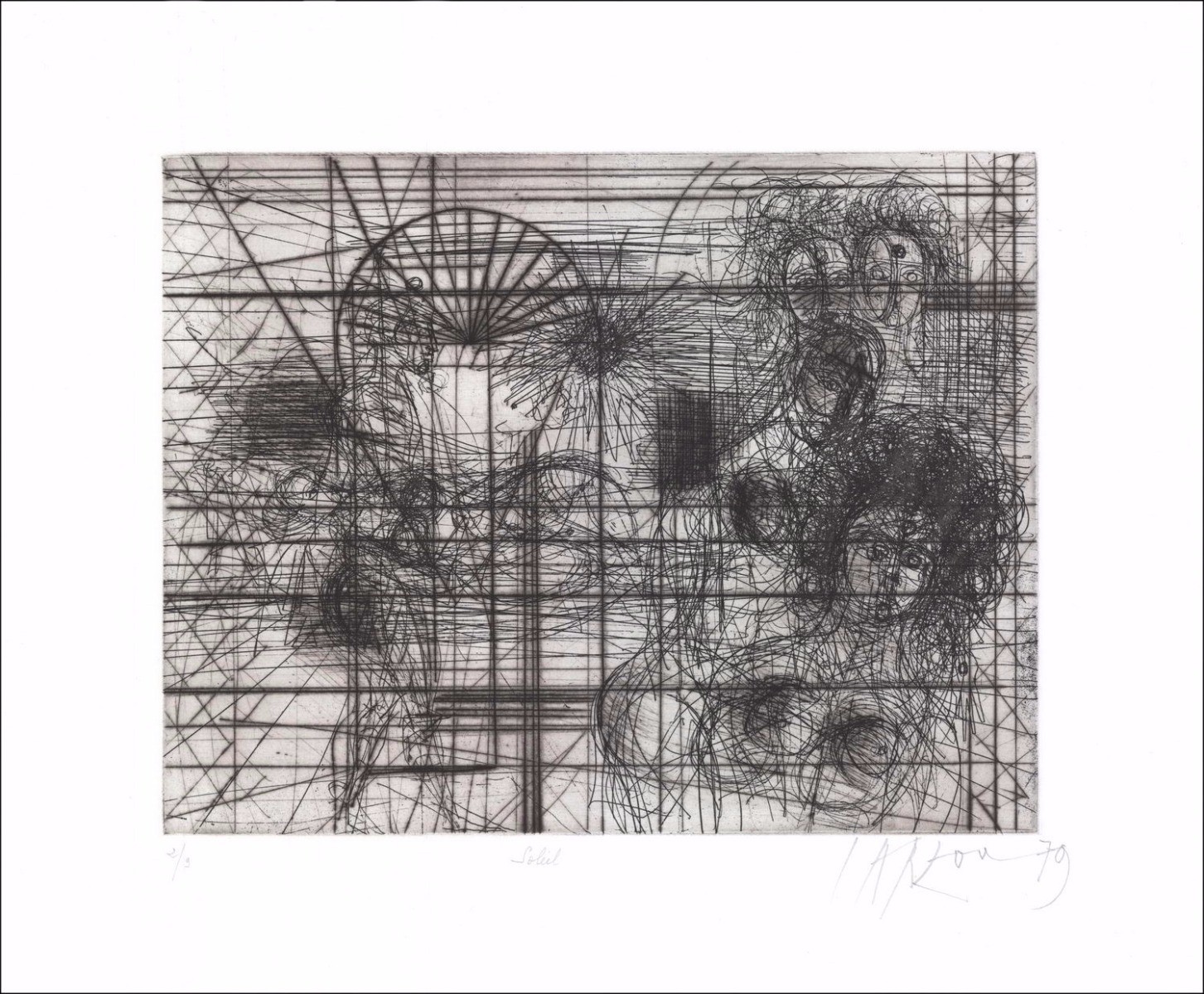 Acquista Jean CARZOU Incisione Originale Soleil 57x38cm - 1979