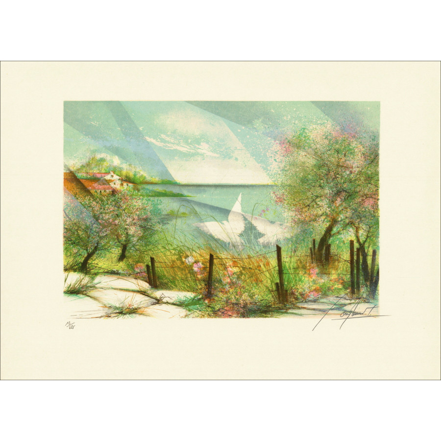 Raymond Poulet, The Four Seasons 04 circa 1980, lithograph