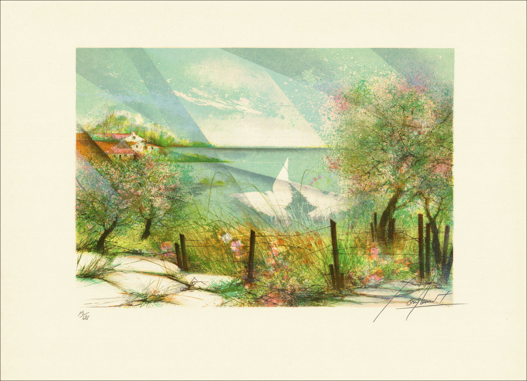 Raymond Poulet, Le Quattro Stagioni 04 circa 1980, litografia
