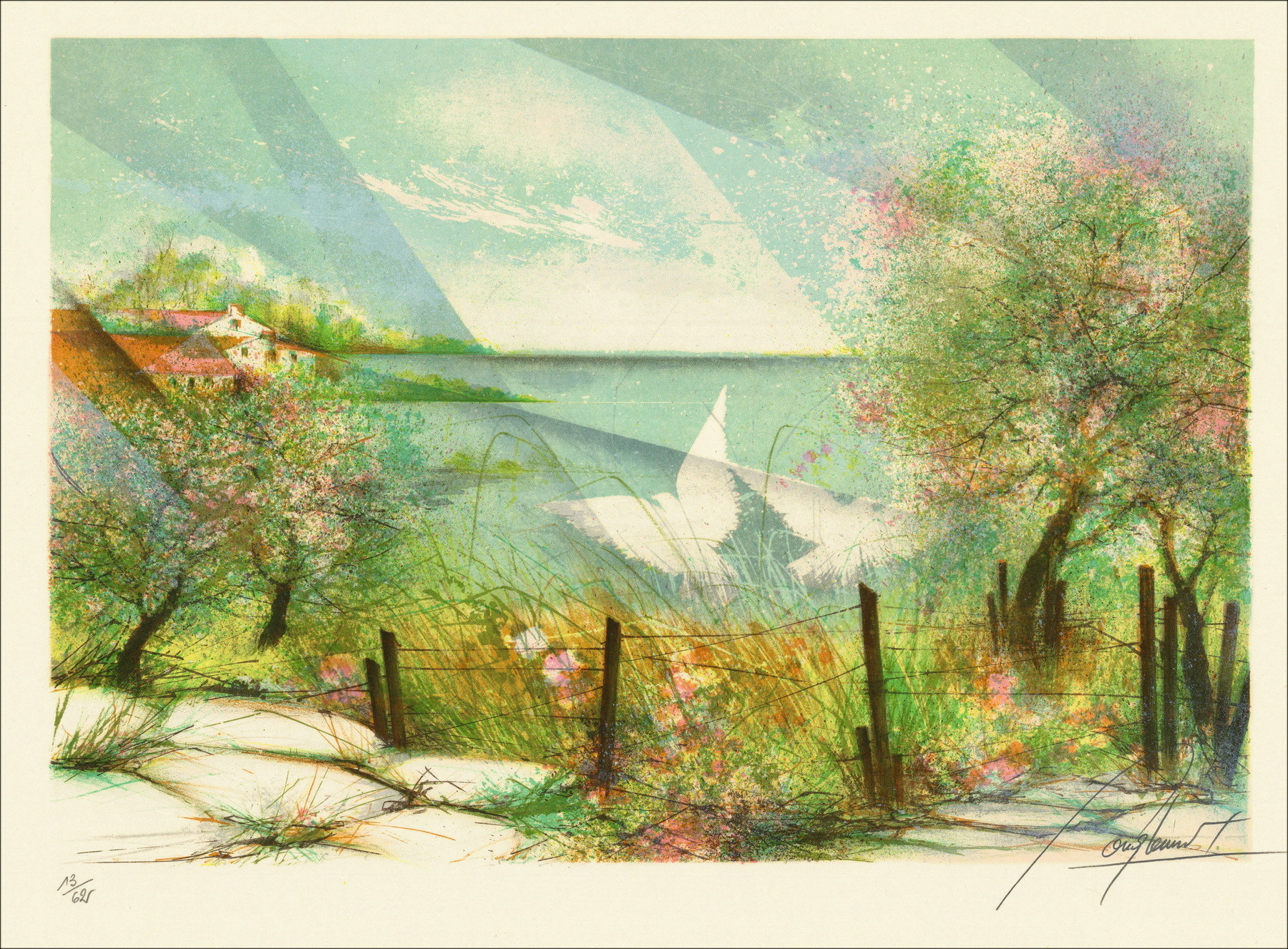 Raymond Poulet, The Four Seasons 04 circa 1980, lithograph