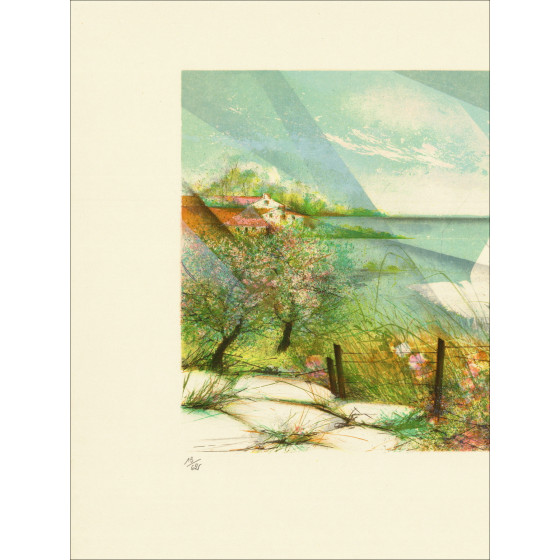 Raymond Poulet, The Four Seasons 04 circa 1980, lithograph