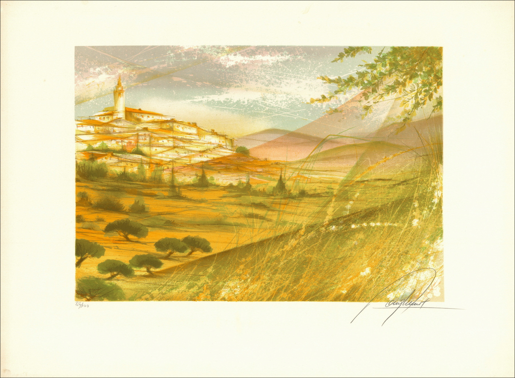 Raymond Poulet, The Four Seasons 03 circa 1980, lithograph