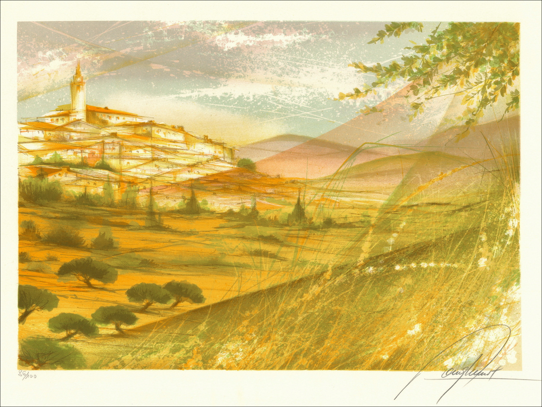 Raymond Poulet, Le Quattro Stagioni 03 circa 1980, litografia