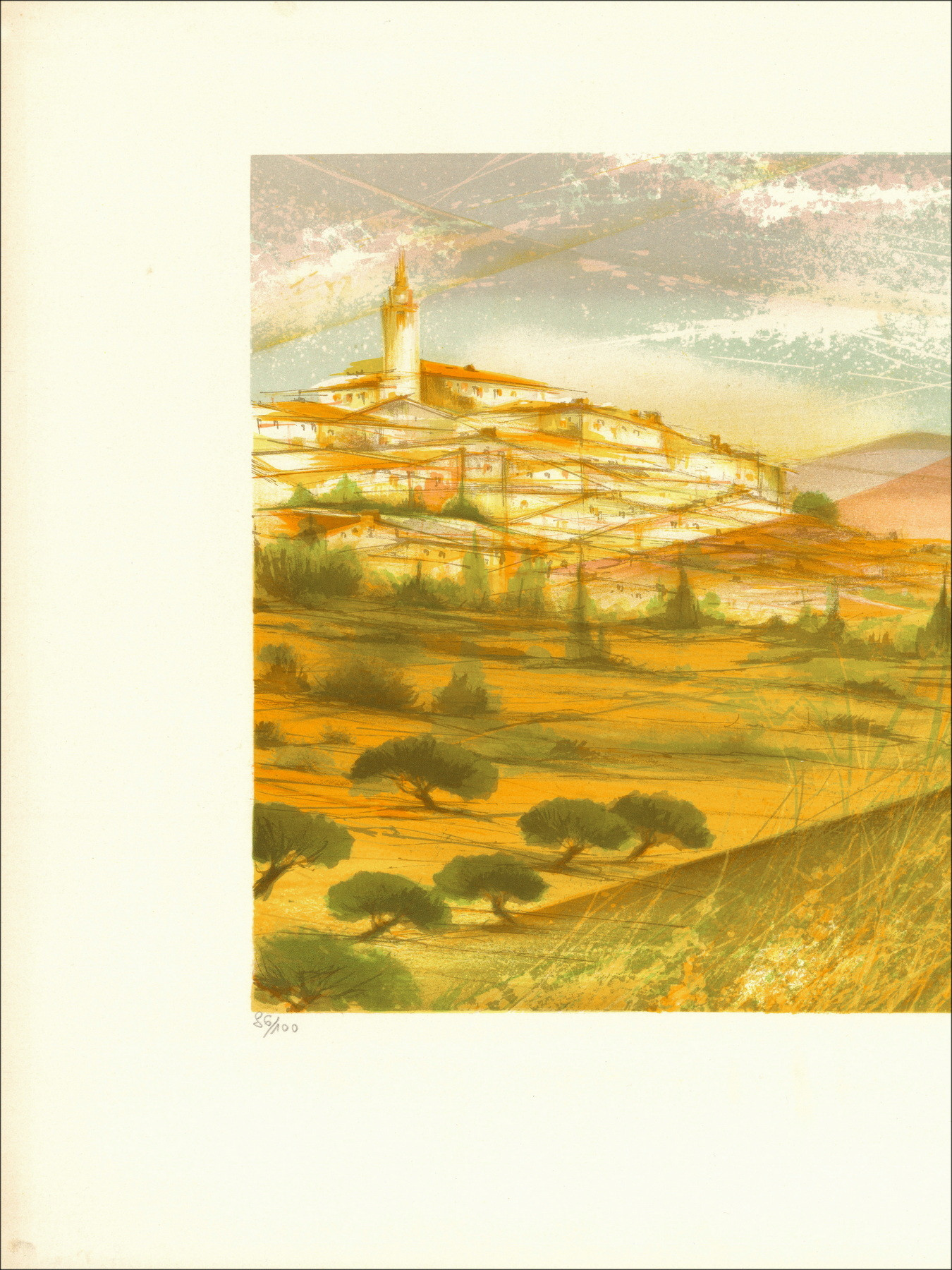 Raymond Poulet, The Four Seasons 03 circa 1980, lithograph