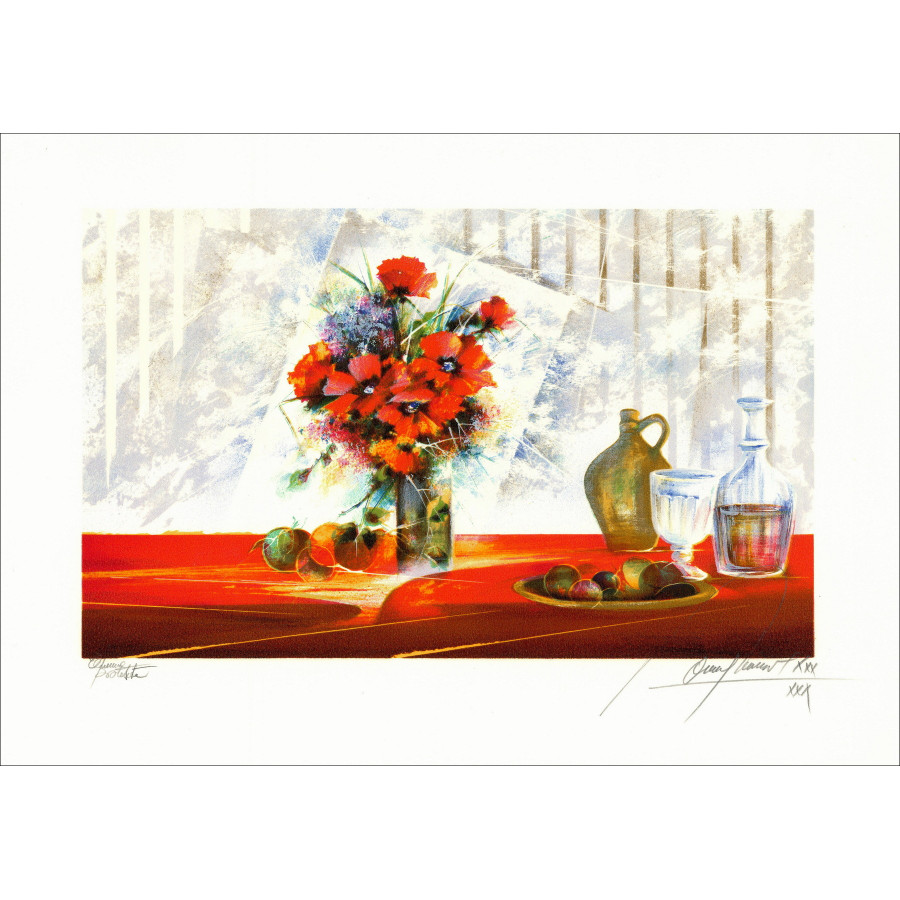 Raymond Poulet, Bodegón, litografía original
