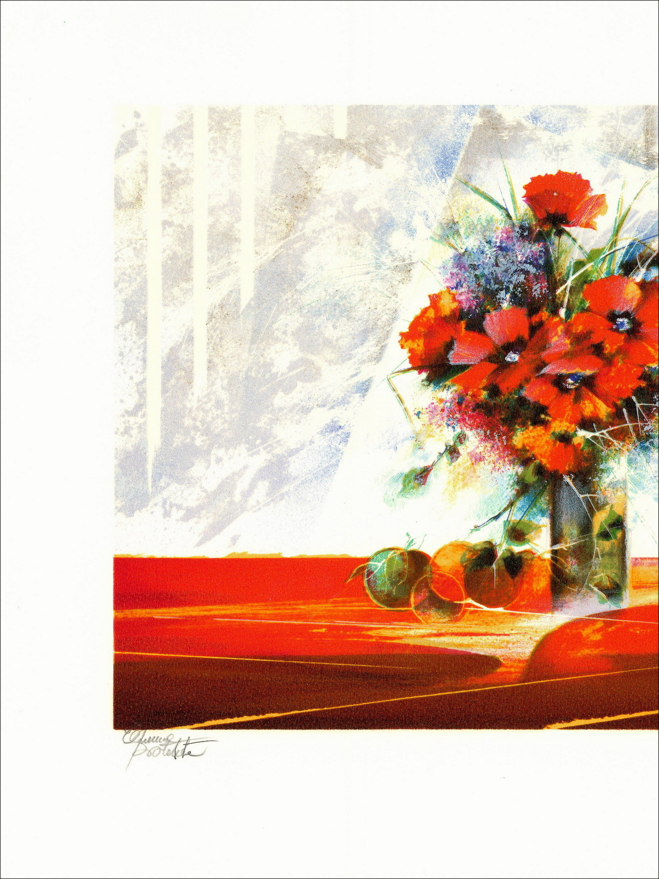 Raymond Poulet, Still life, original lithograph