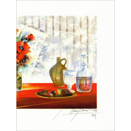 Raymond Poulet, Bodegón, litografía original