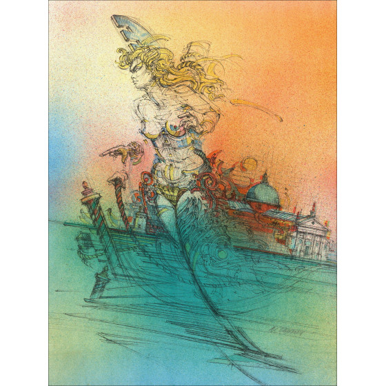 Roger-Louis Chavanon, Venise 01, lithographie originale