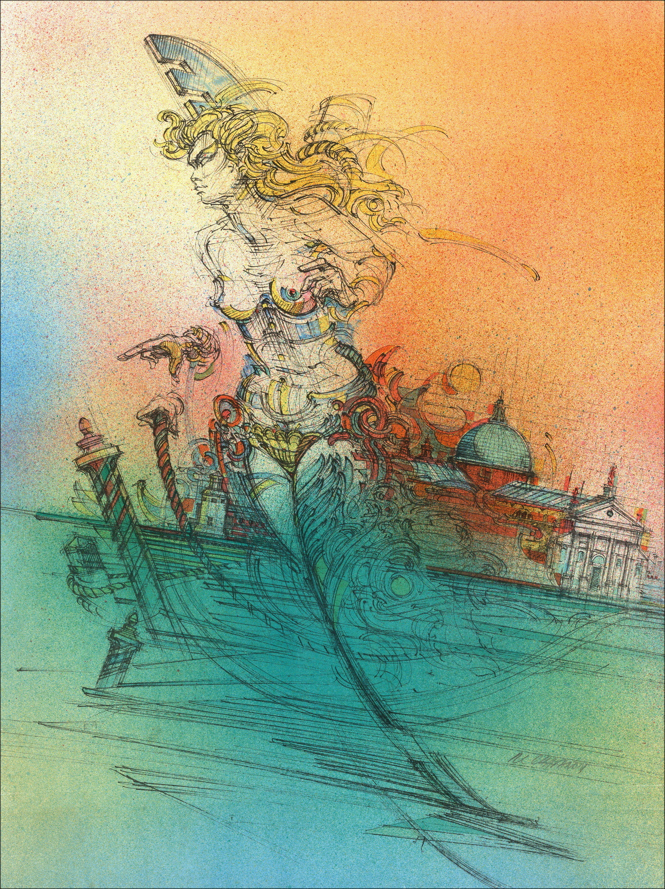 Roger-Louis Chavanon, Venecia 01, litografía original