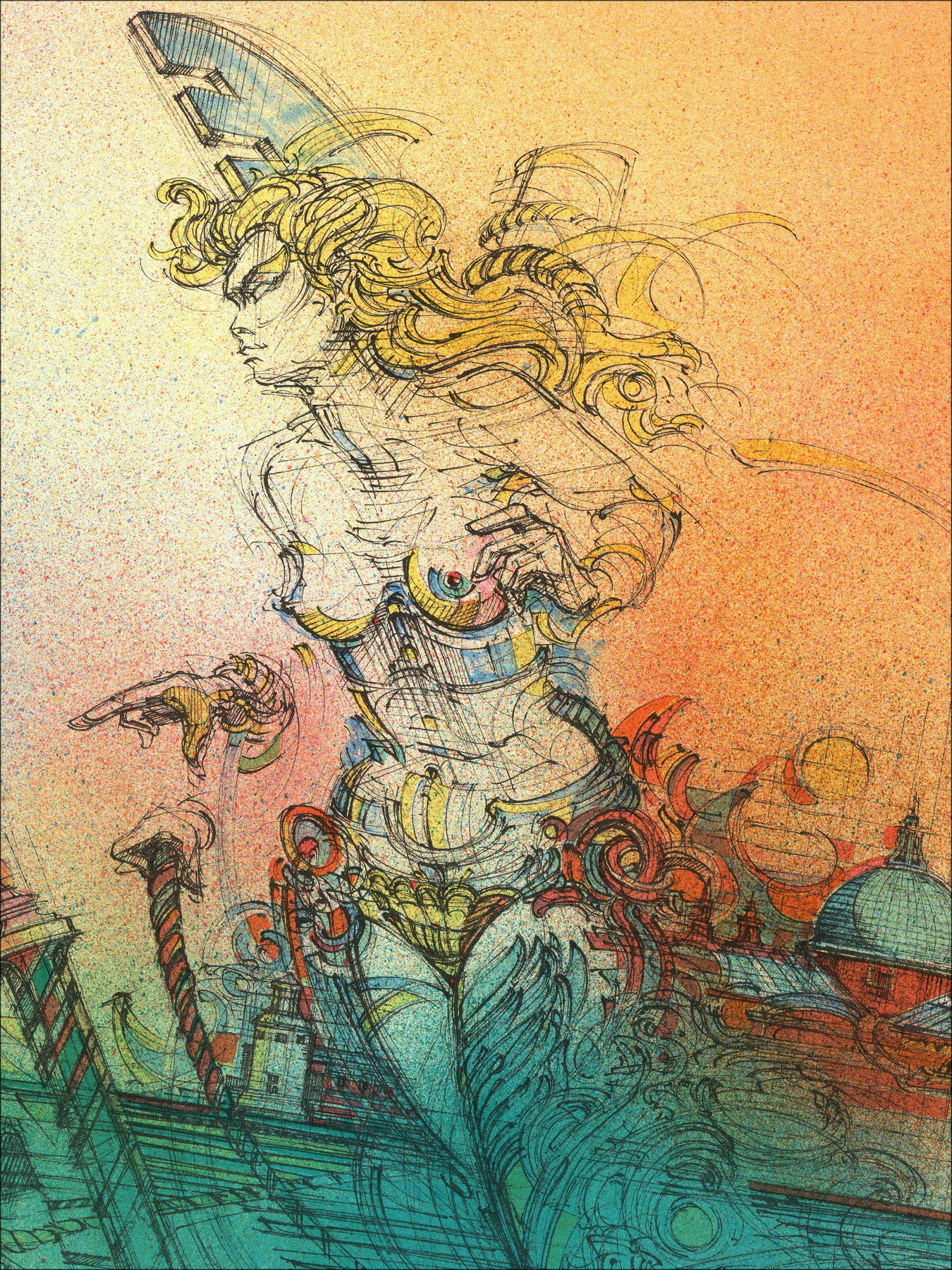 Roger-Louis Chavanon, Venise 01, originele lithografie