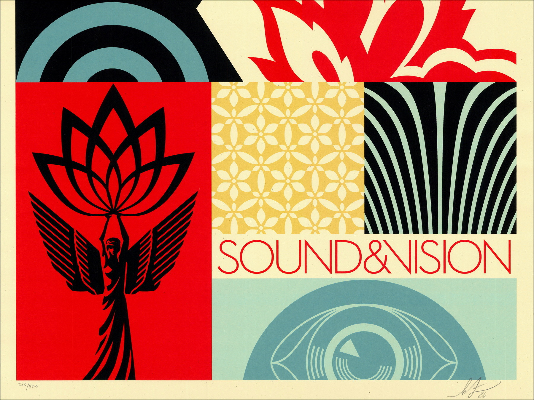 Shepard Fairey, Modular Sound & Vision 2026, Siebdruck