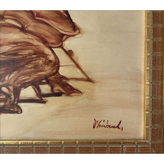 Claude Weisbuch, De Violist, origineel olieverfschilderij