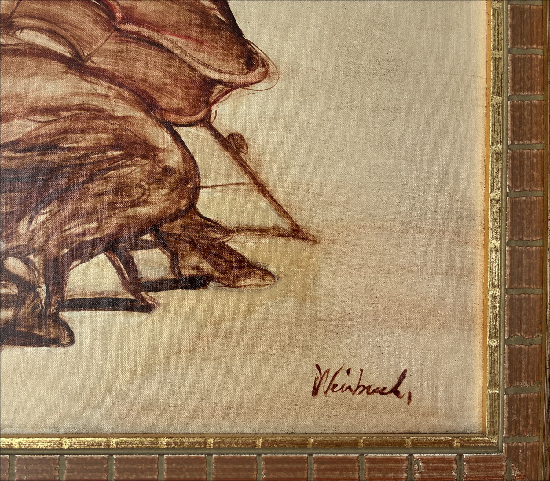 Claude Weisbuch, De Violist, origineel olieverfschilderij