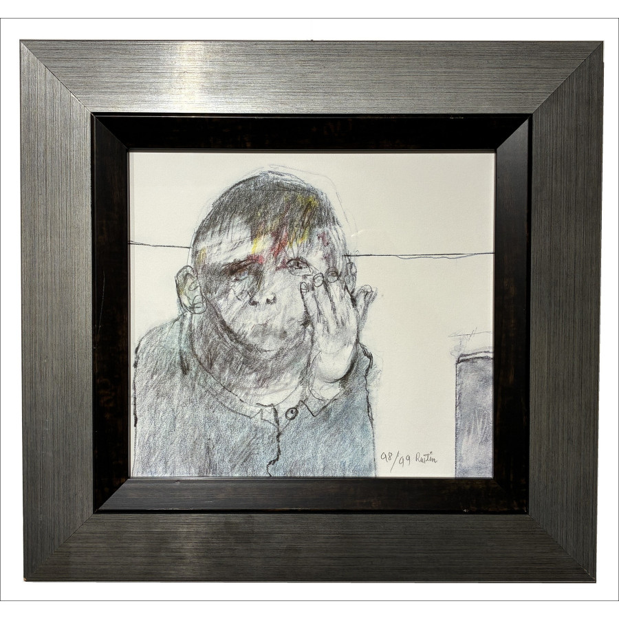 Jean Rustin, Porträt, signierte Original-Lithografie
