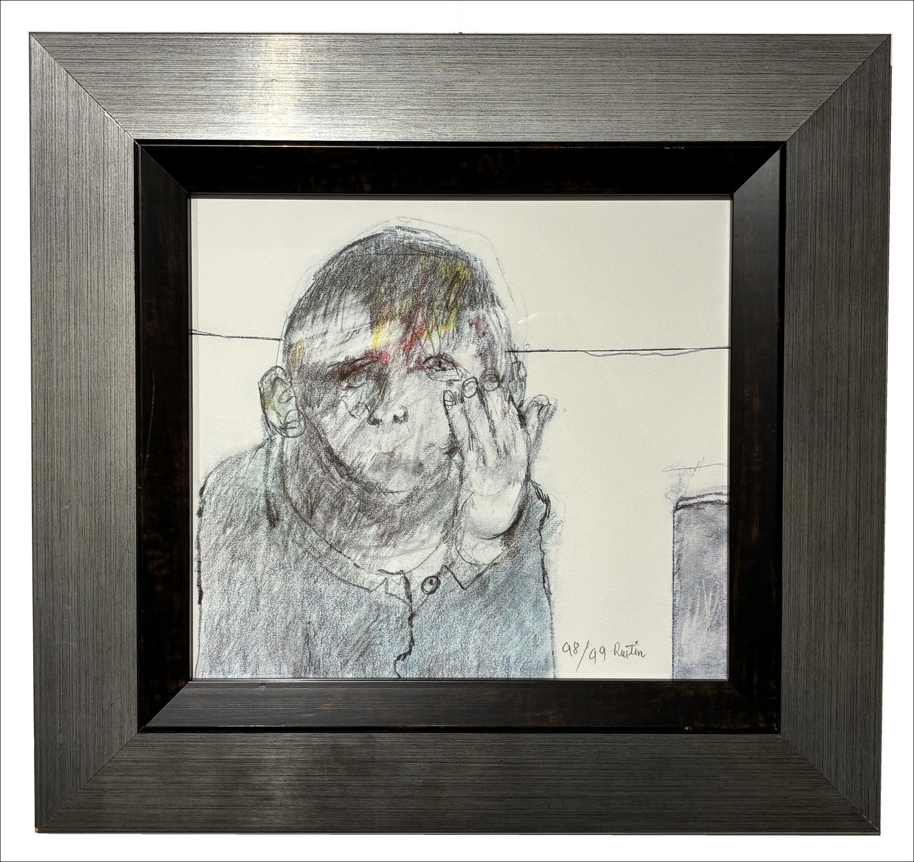 Jean Rustin, Porträt, signierte Original-Lithografie