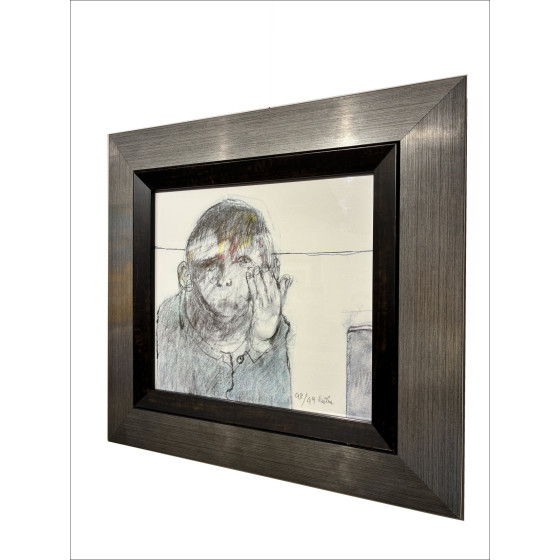 Jean Rustin, Porträt, signierte Original-Lithografie
