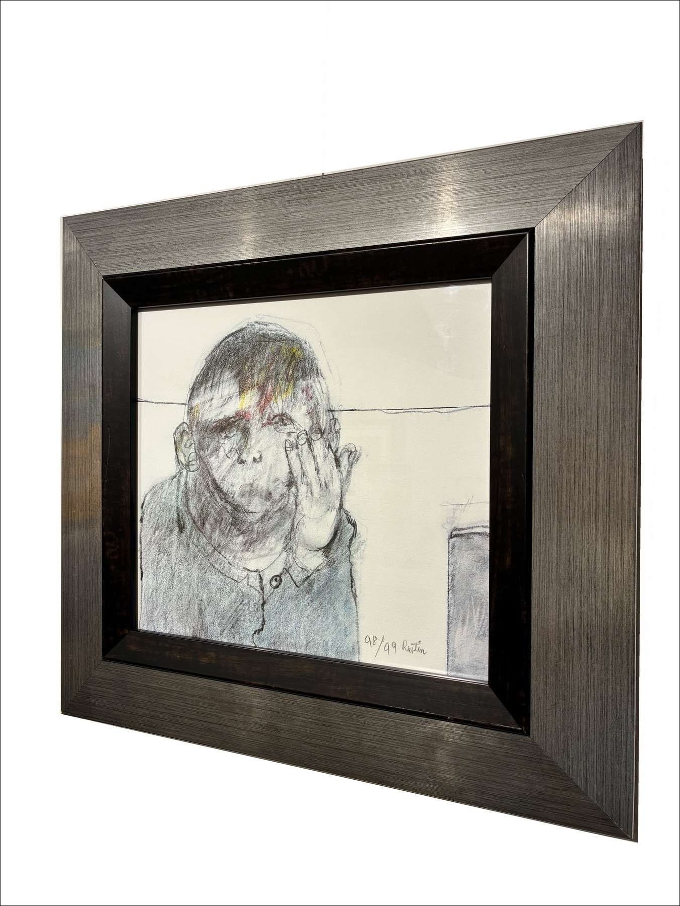 Jean Rustin, Porträt, signierte Original-Lithografie