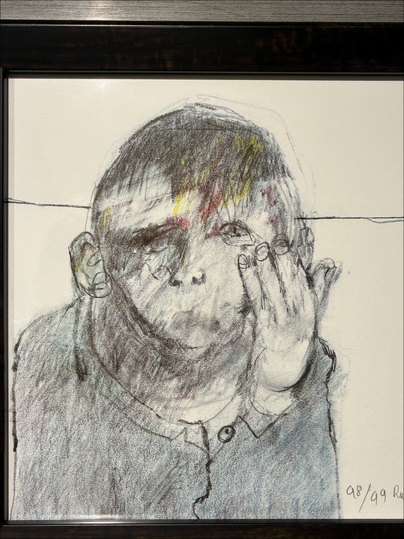 Jean Rustin, Portrait, lithographie originale signée