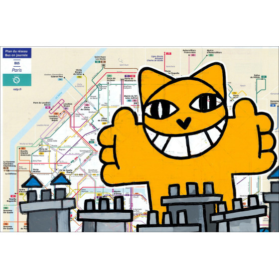 Accolade, Paris 2026 – Peinture originale sur plan de métro