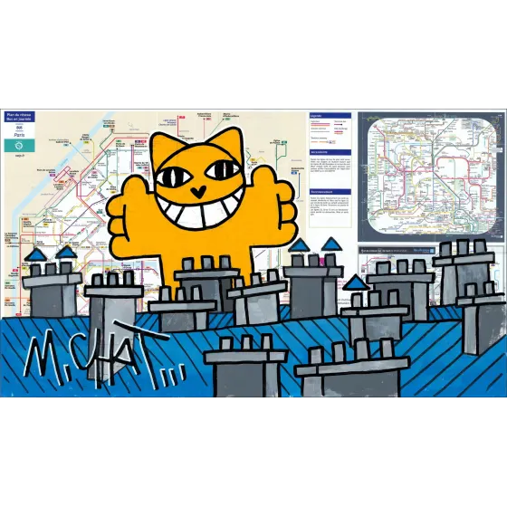 Accolade, Paris 2026 – Peinture originale sur plan de métro