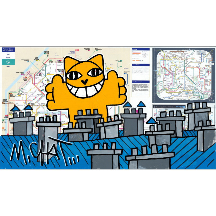 Accolade, Paris 2026 – Peinture originale sur plan de métro