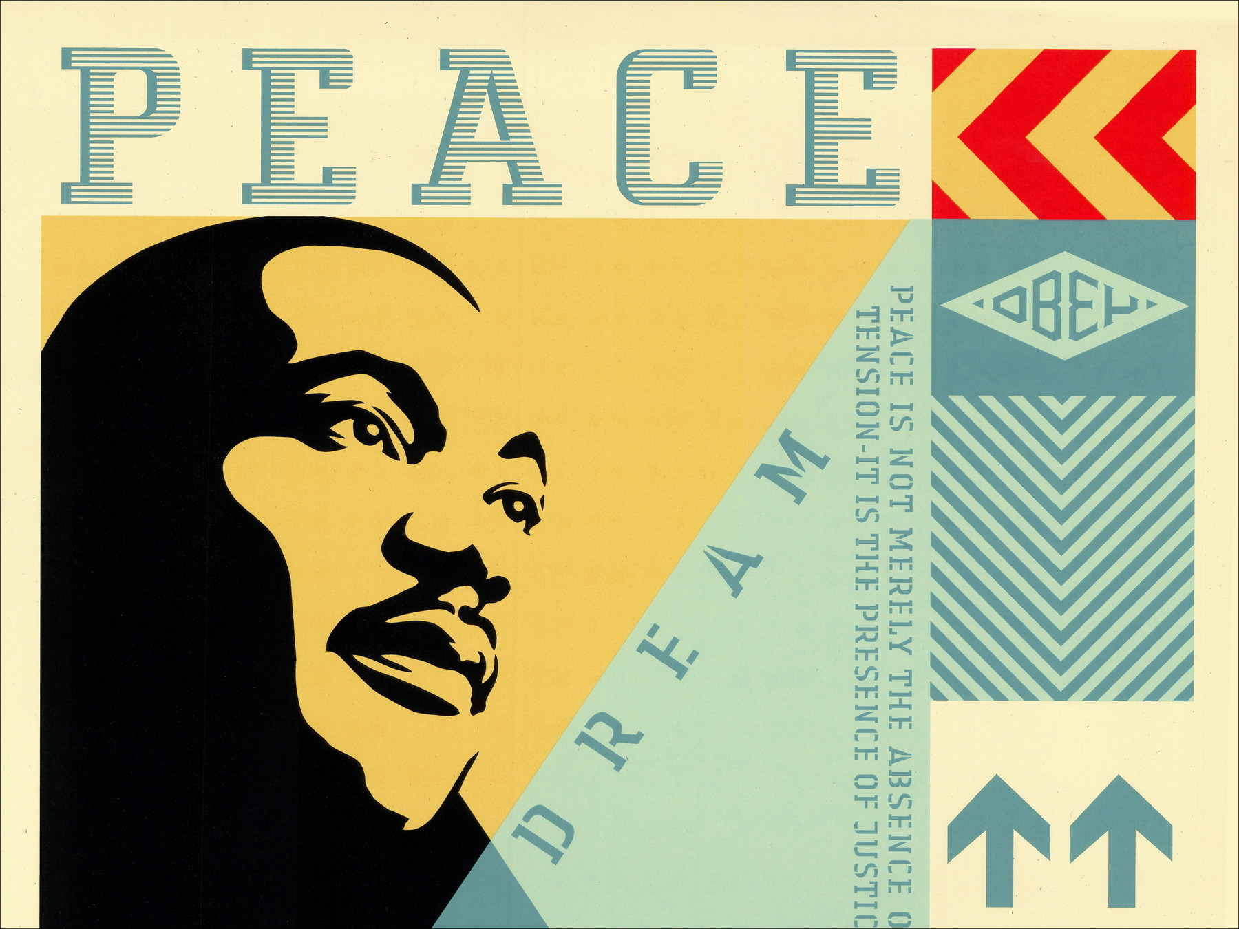 Shepard Fairey, Dromen van Vrede 2026, gesigneerde zeefdruk