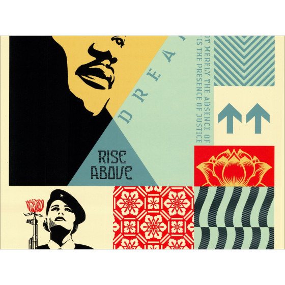 Shepard Fairey, Träume des Friedens 2026, signierte Siebdruck