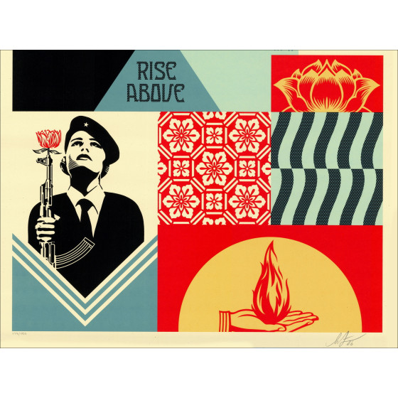 Shepard Fairey, Dromen van Vrede 2026, gesigneerde zeefdruk