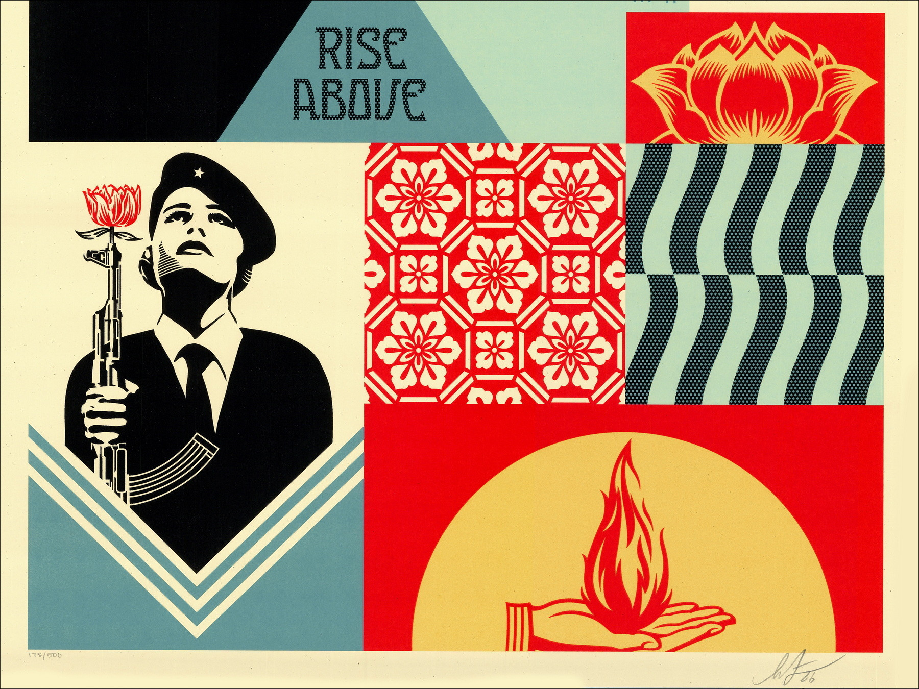Shepard Fairey, Träume des Friedens 2026, signierte Siebdruck