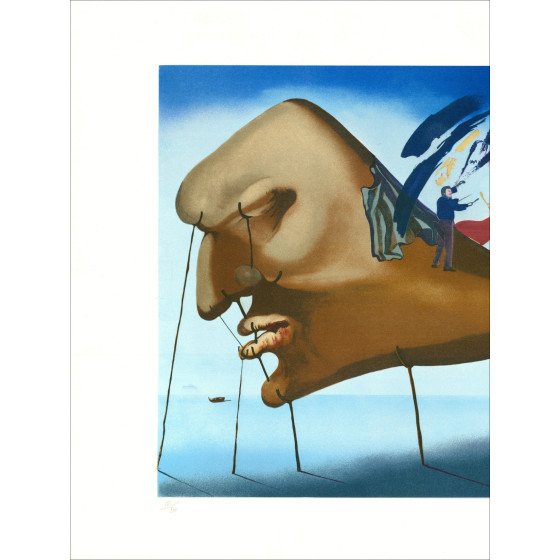 Salvador Dalí, da "Il sonno", litografia originale