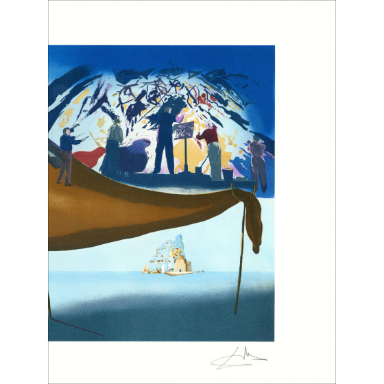 Salvador Dalí d’après, Le sommeil, lithographie originale