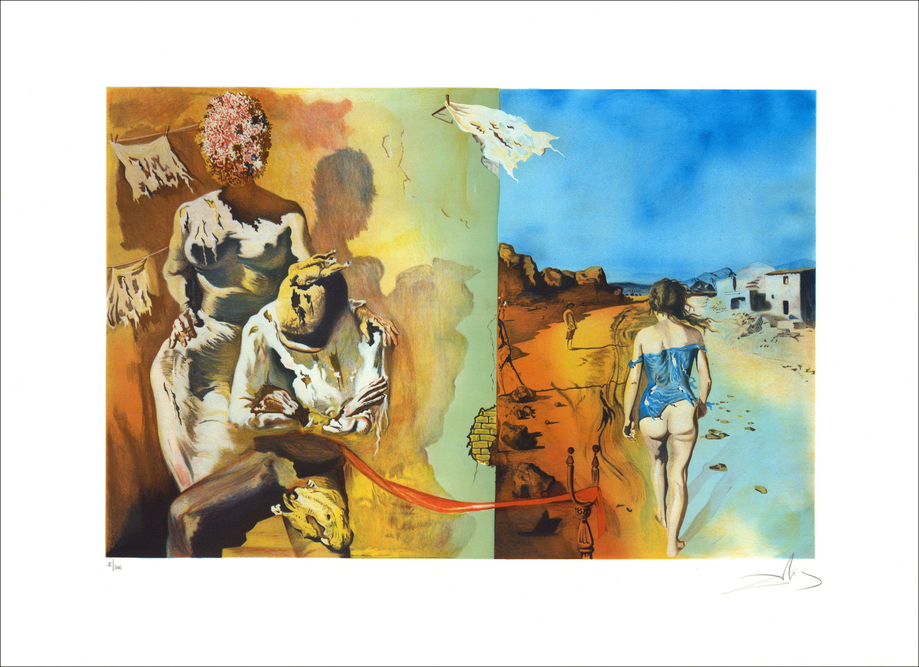 Salvador Dalí after, The Dream, original signed lithograph