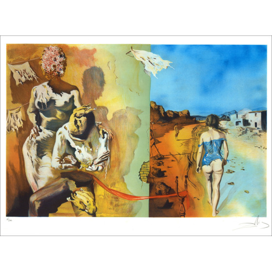 Salvador Dalí d’après, Le rêve, lithographie originale signée