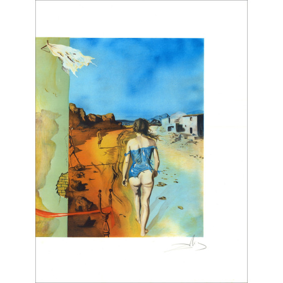 Salvador Dalí, da "Il sogno", litografia originale firmata.