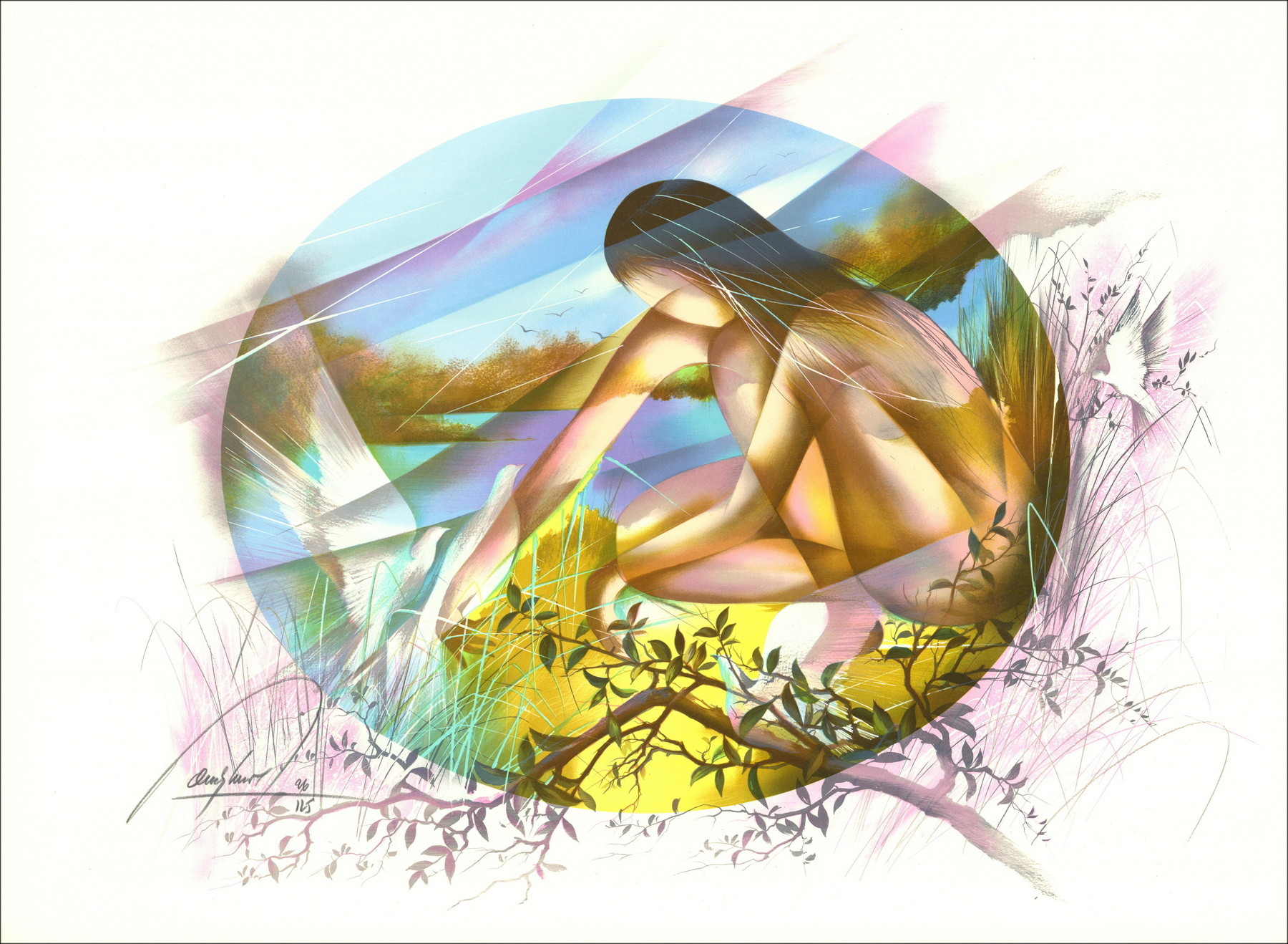 POULET Raymond - Litografía original "El niño salvaje" 56x76cm