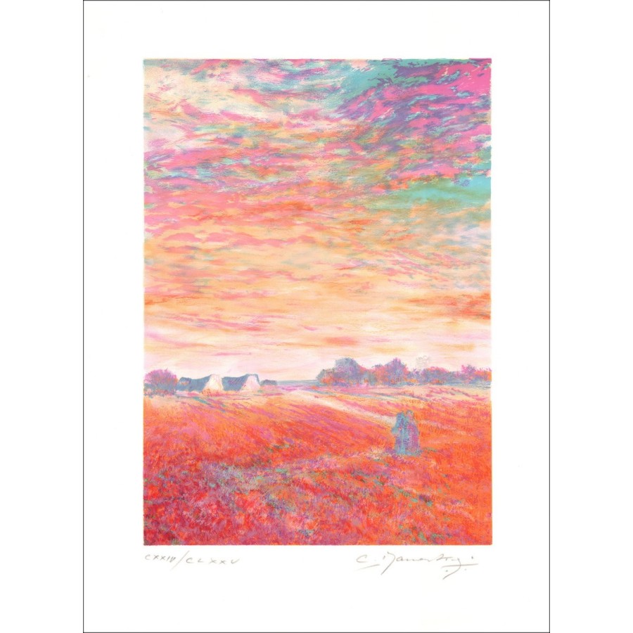 MANOUKIAN Claude - Original lithograph "Promenade" 76x56cm