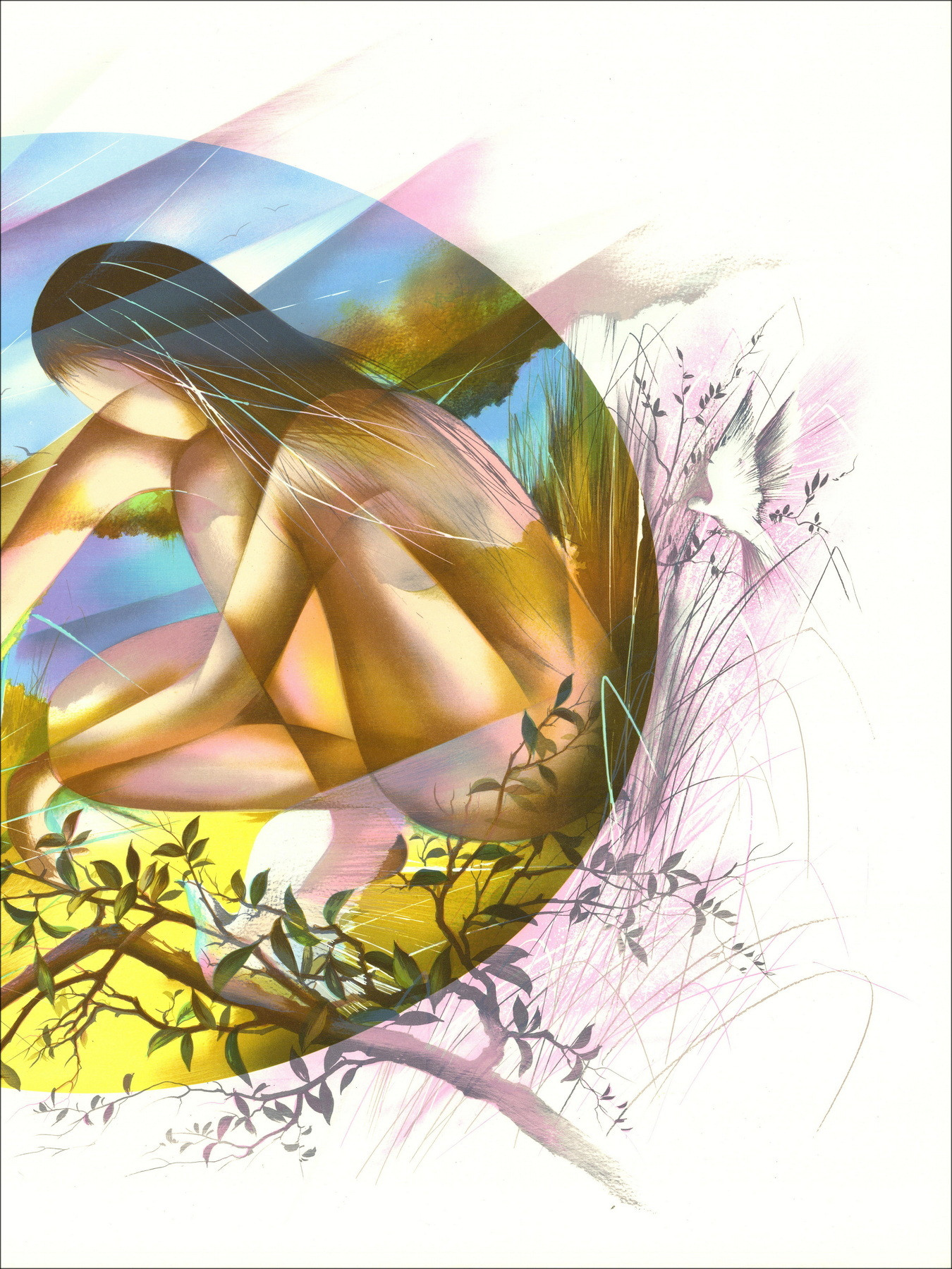 POULET Raymond - Litografía original "El niño salvaje" 56x76cm