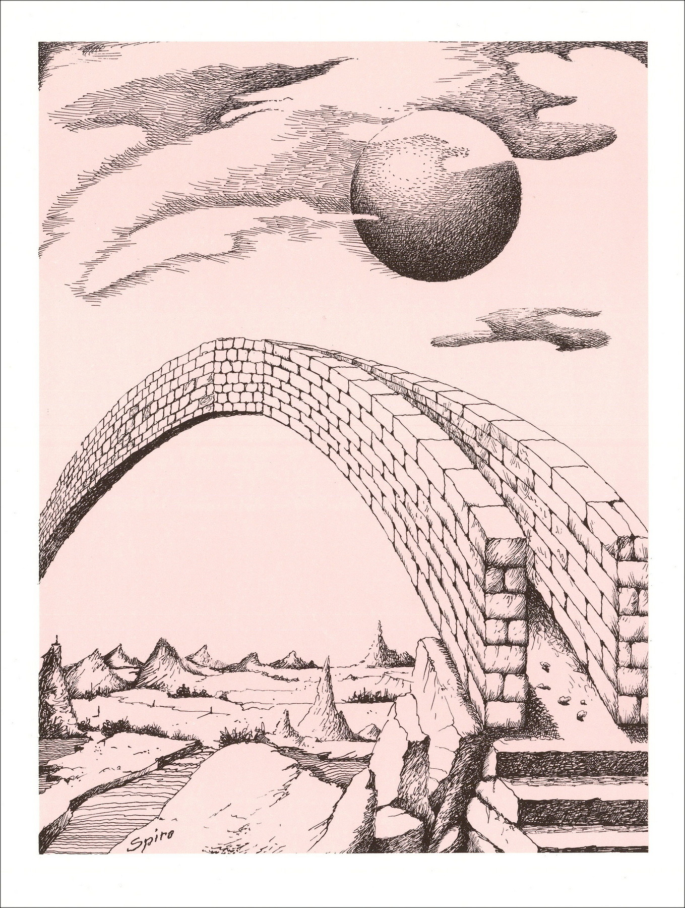Georges Spiro – Le Pont (1971), lithography