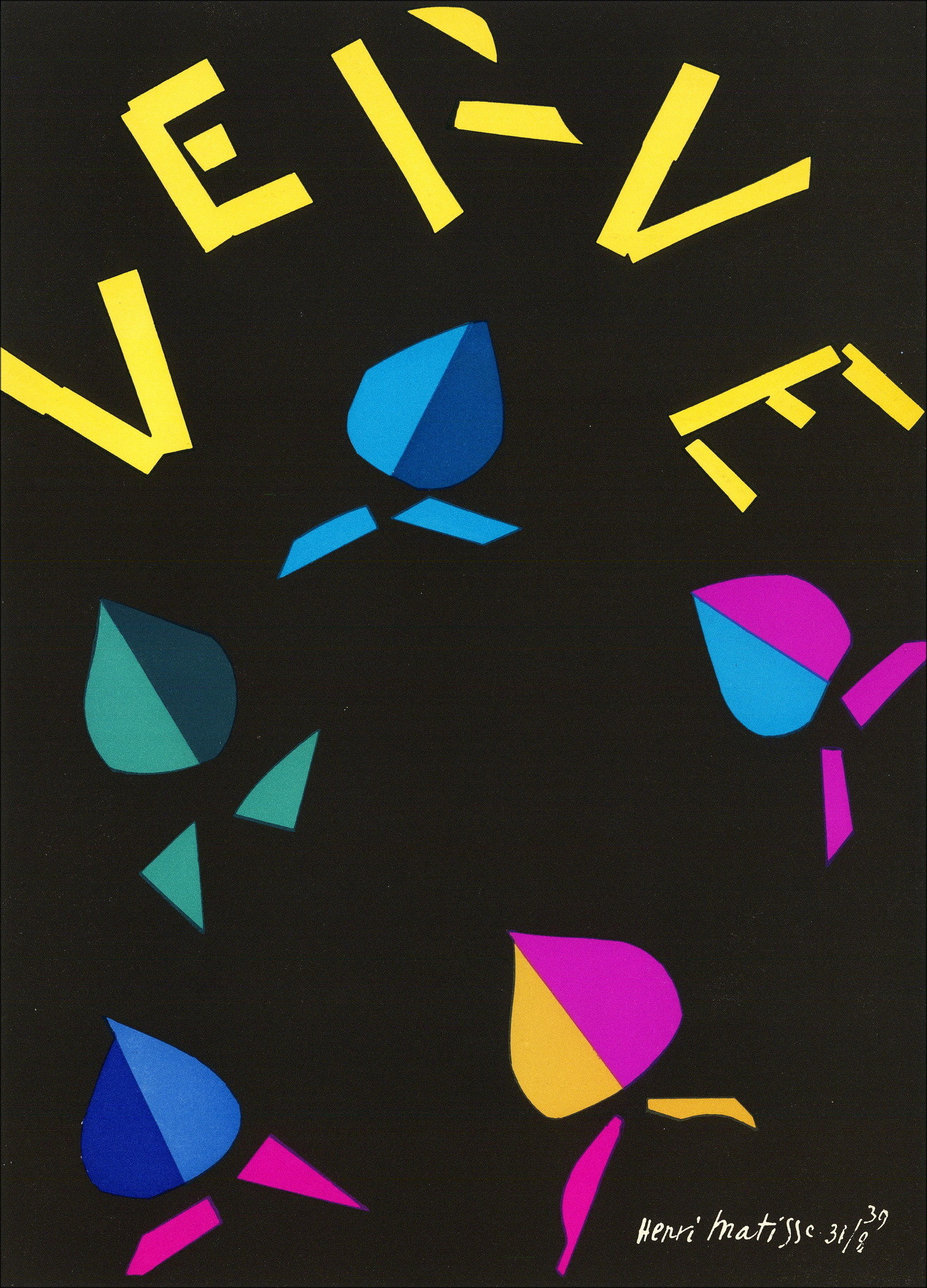 Acquista la litografia di Henri MATISSE Mourlot Composition pour verve 1940.
