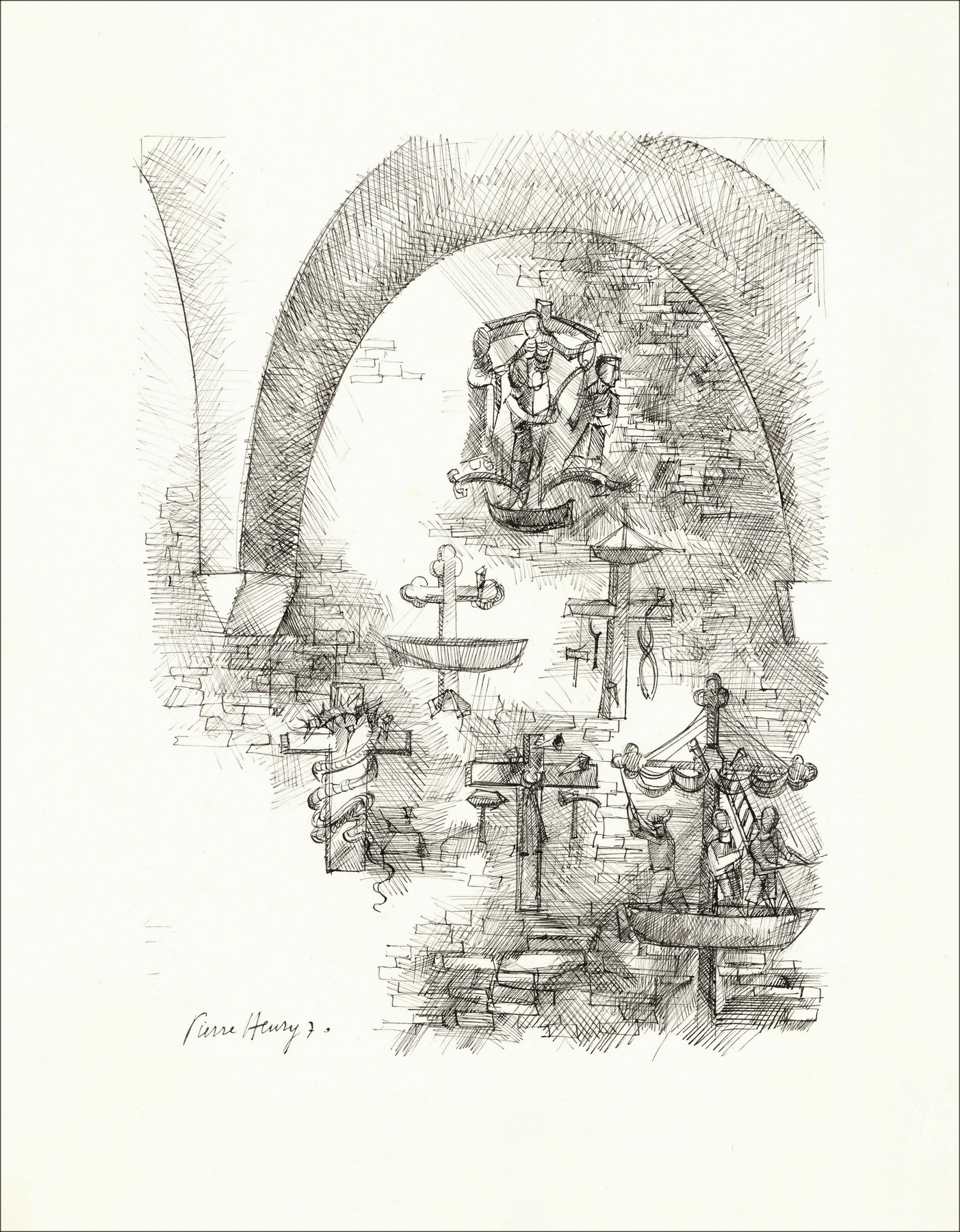 Pierre-Henry - The Justice of Men (1970), Tekening