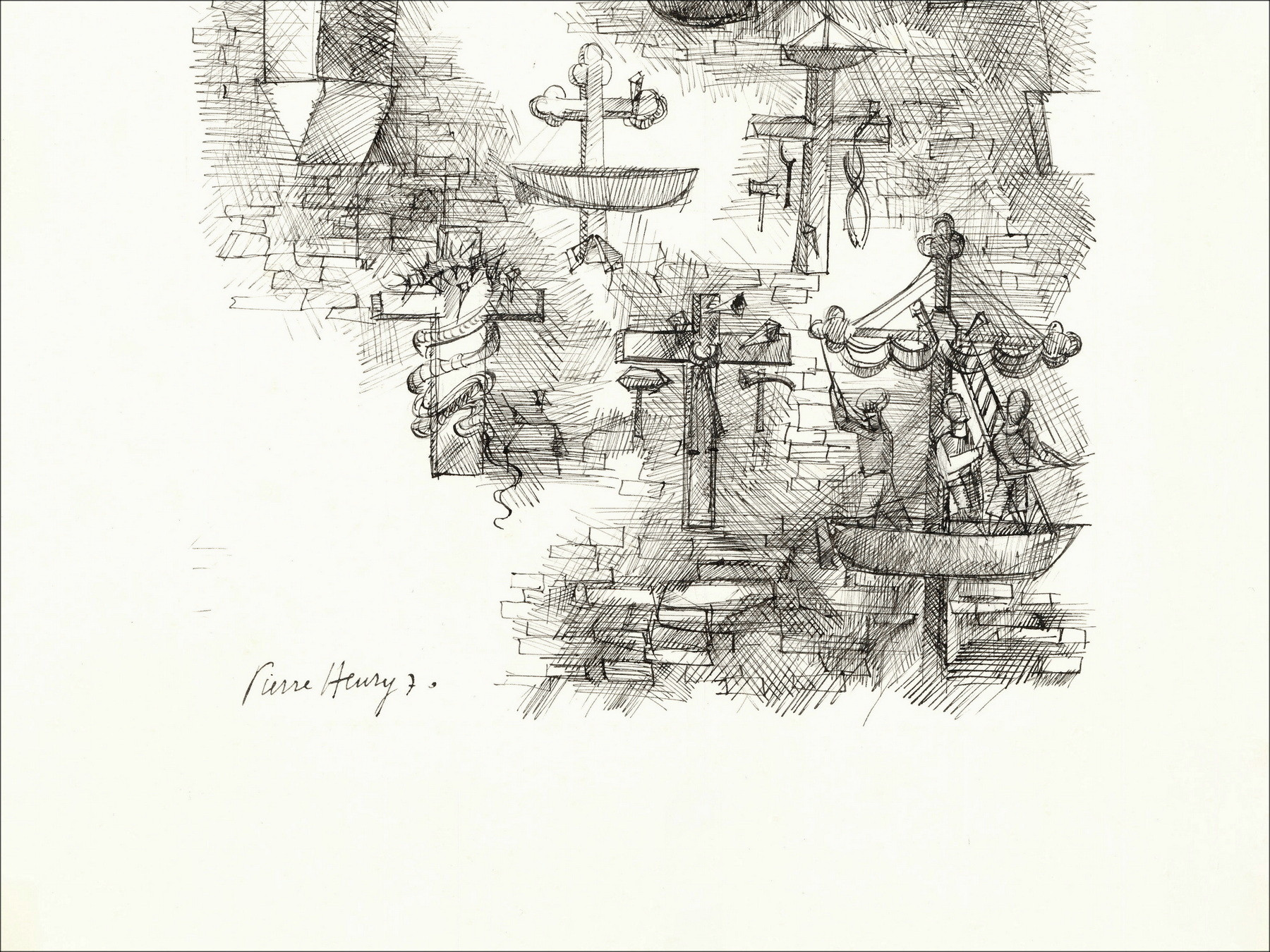 Pierre-Henry - die Justiz der Männer (1970), Zeichnung
