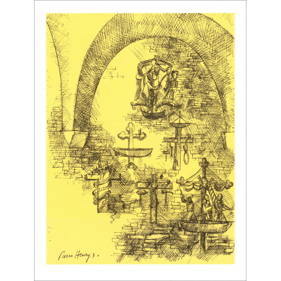 Pierre-Henry, Composition circa 1971, original lithograph