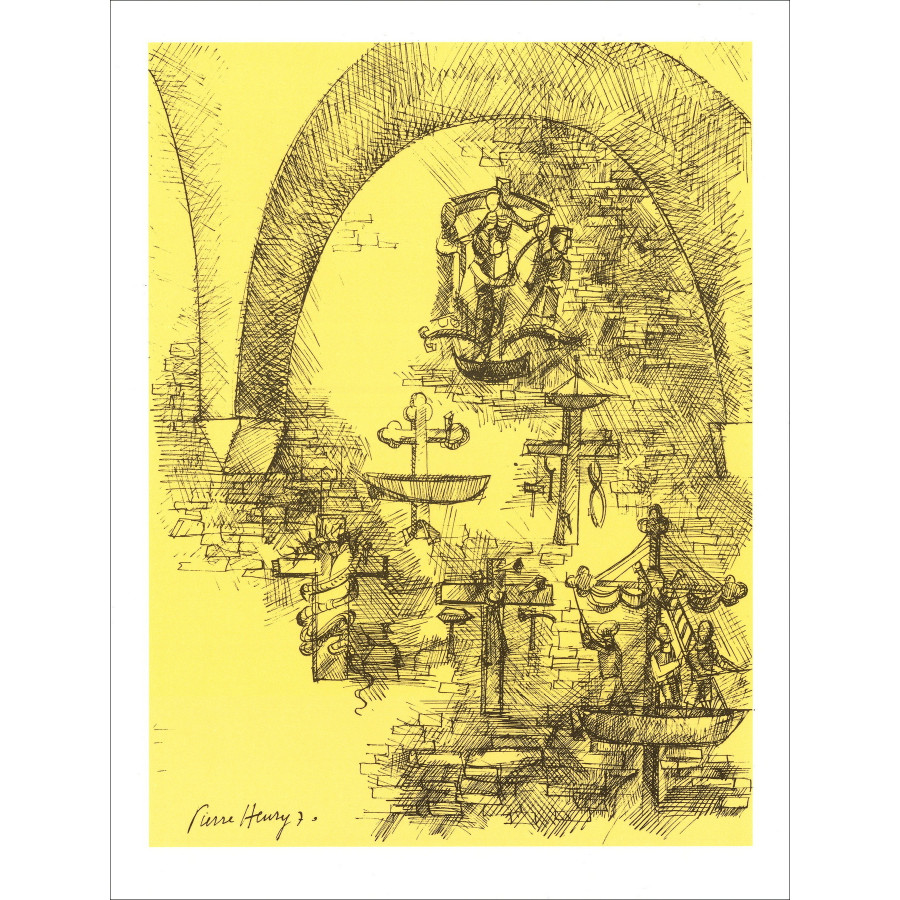 Pierre-Henry, Composition circa 1971, lithographie originale